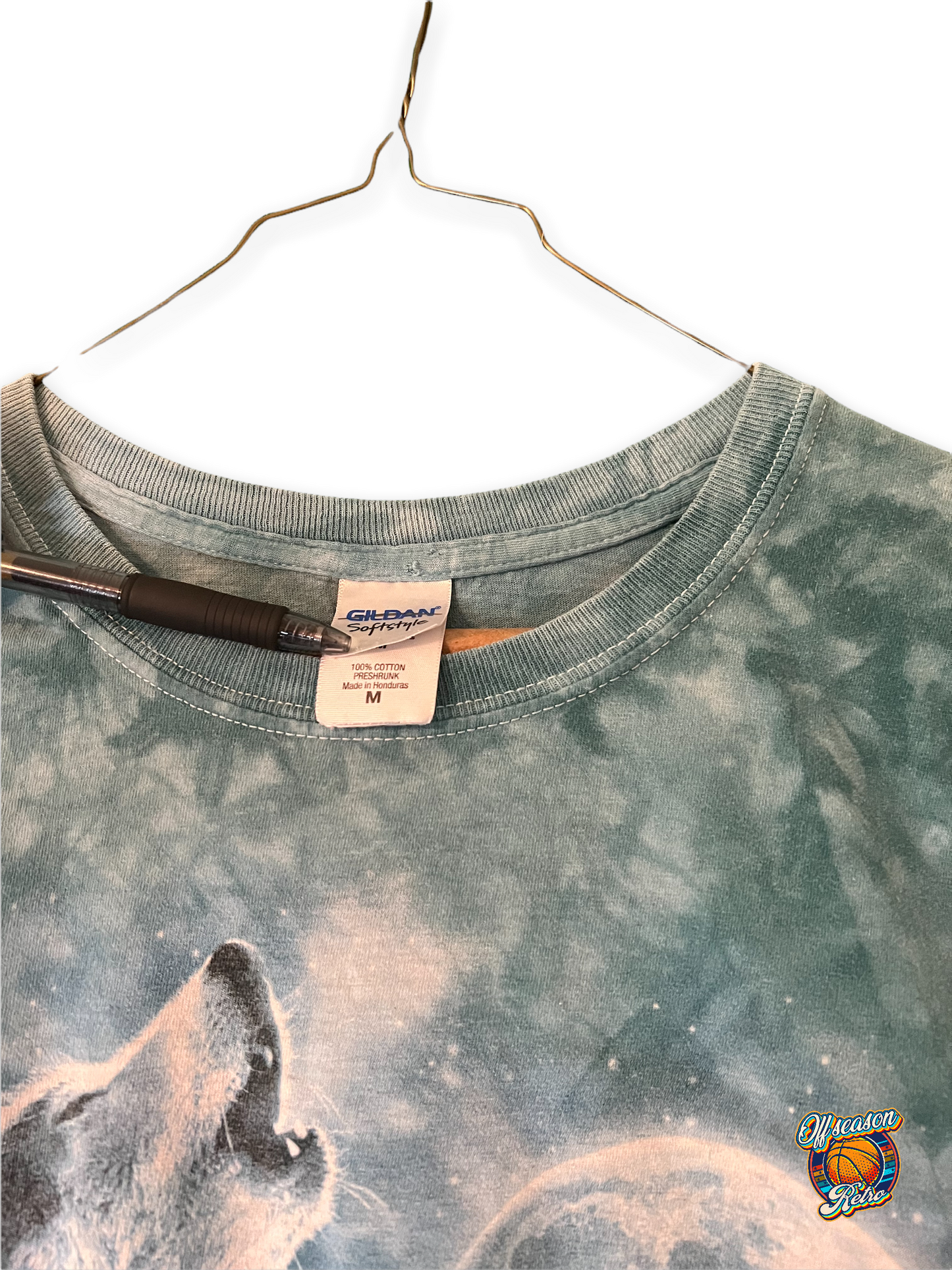 Tie-dye wolf tee